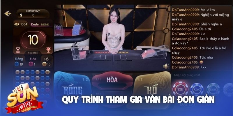 Quy trình tham gia ván bài đơn giản và nhanh tại Sunwin