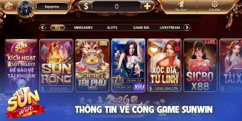 Thông tin về cổng game Sunwin